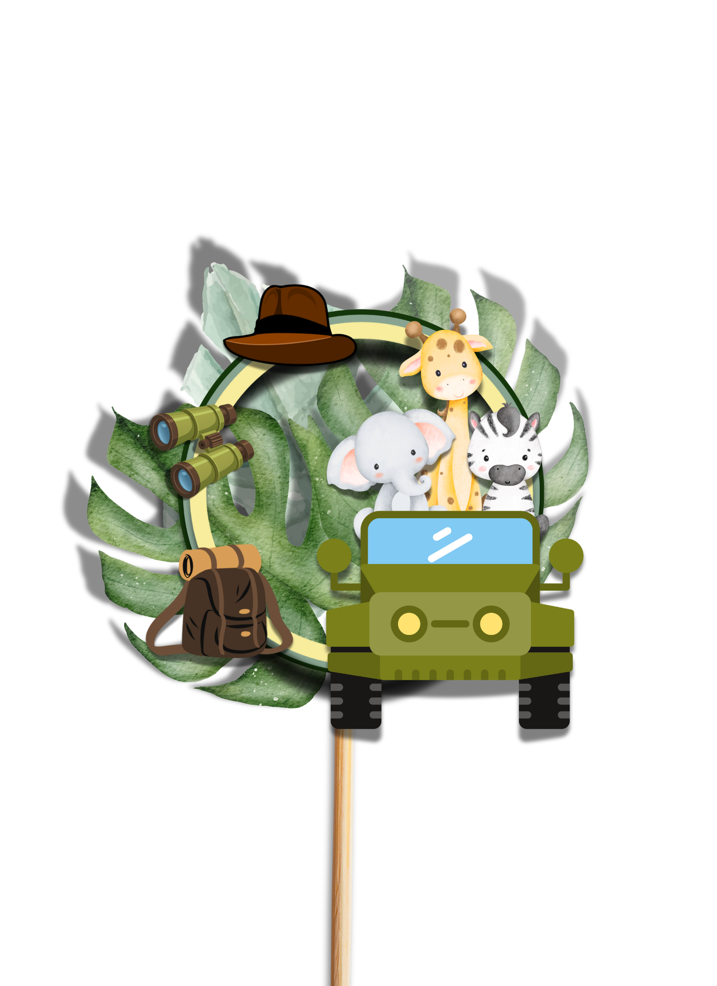 Jungle Safari 3D Cake Topper