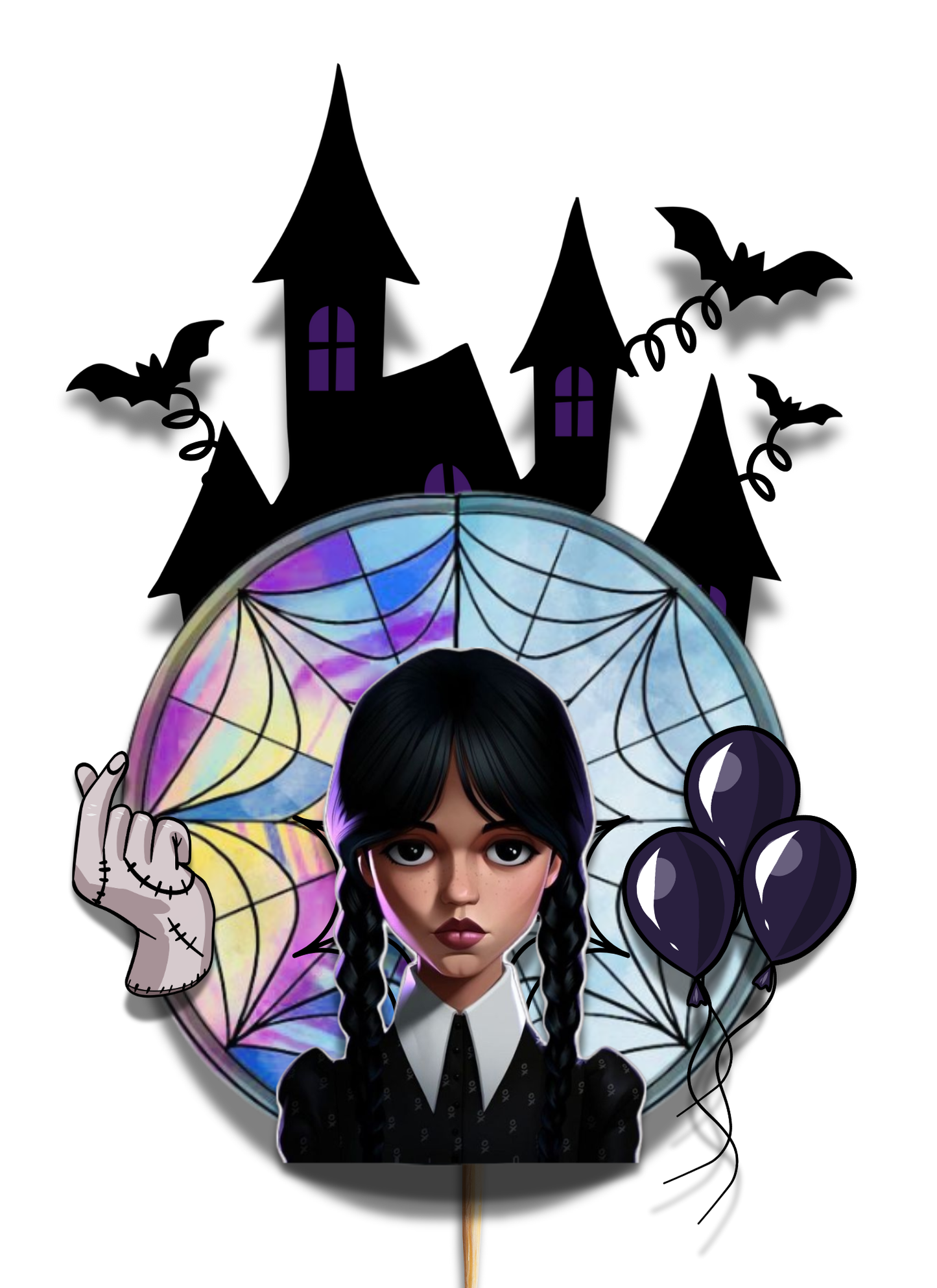 Wednesday Addams 3D Cake Topper